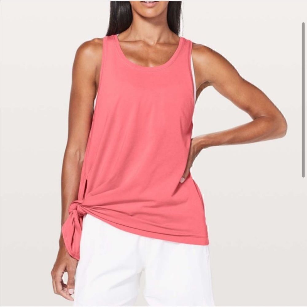 Lululemon To The Point Asymmetrical Tank Glossy Pink